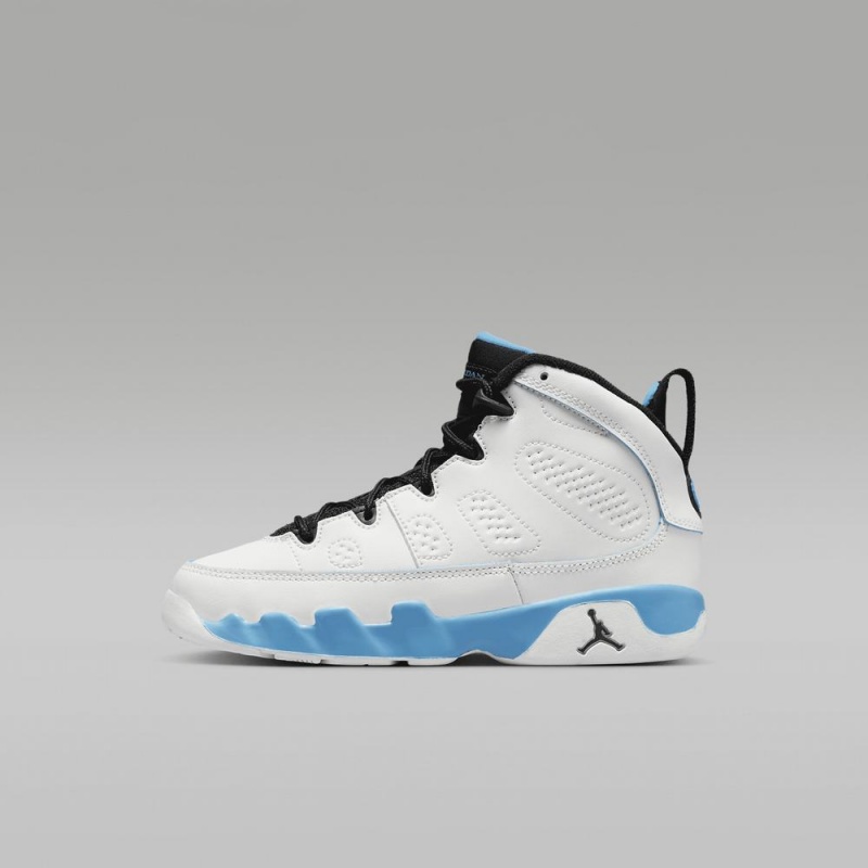 Nike Jordan 9 Retro Schoenen Kinderen Wit Donkerblauw Zwart Nederland | 420319-ERY