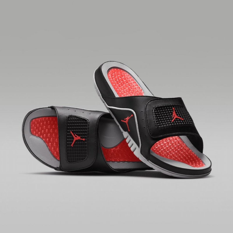 Nike Jordan Hydro 4 Retro Schoenen Heren Zwart Grijs Rood Nederland | 284573-EPY