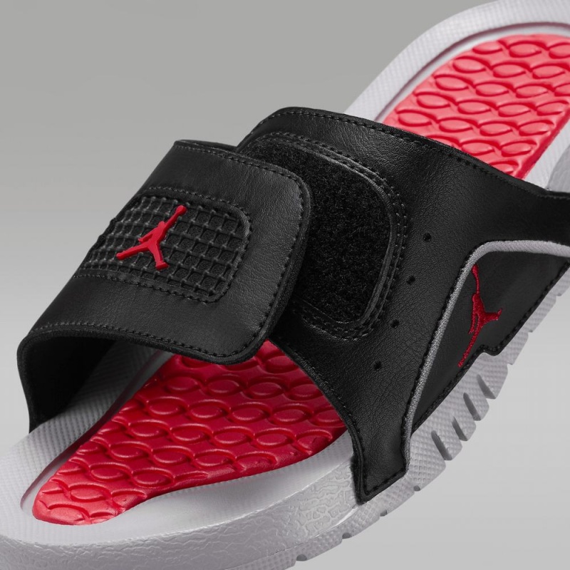 Nike Jordan Hydro 4 Retro Schoenen Kinderen Zwart Rood Grijs Nederland | 648530-JDS