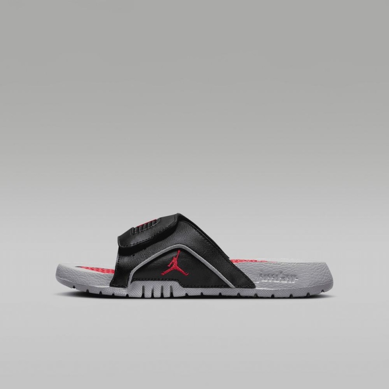 Nike Jordan Hydro 4 Retro Schoenen Kinderen Zwart Rood Grijs Nederland | 648530-JDS