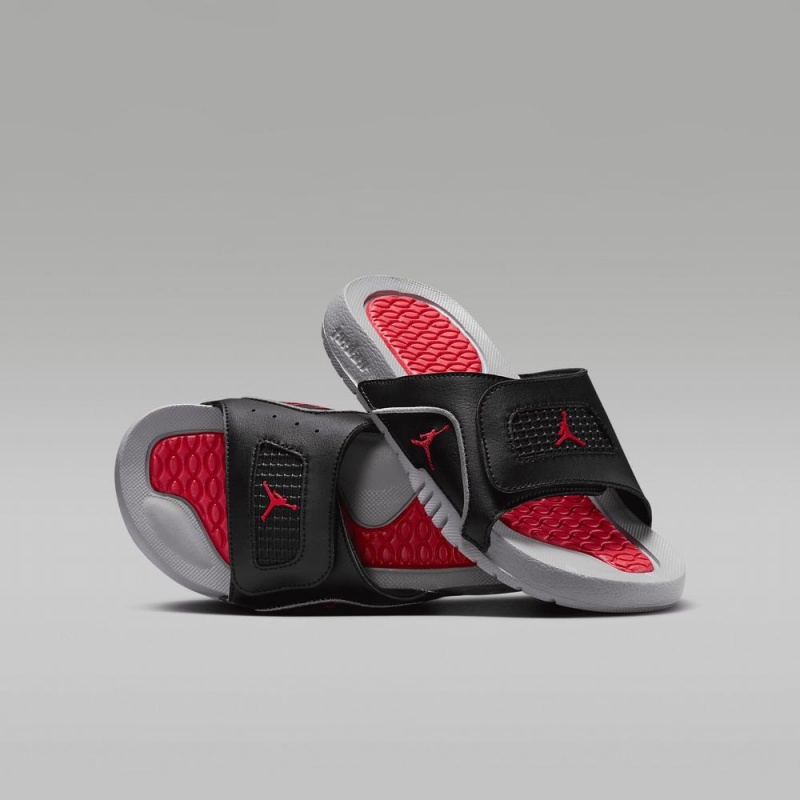 Nike Jordan Hydro 4 Retro Schoenen Kinderen Zwart Rood Grijs Nederland | 648530-JDS