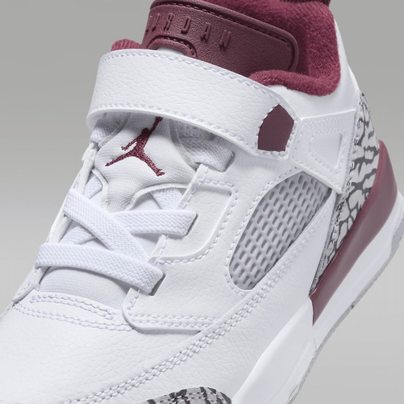 Nike Jordan Spizike Low Schoenen Kinderen Wit Grijs Donkergrijs Rood Nederland | 390186-TGB