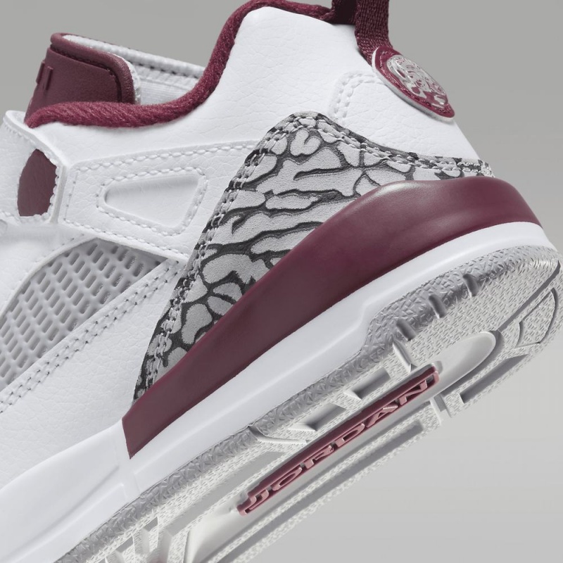 Nike Jordan Spizike Low Schoenen Kinderen Wit Grijs Donkergrijs Rood Nederland | 390186-TGB
