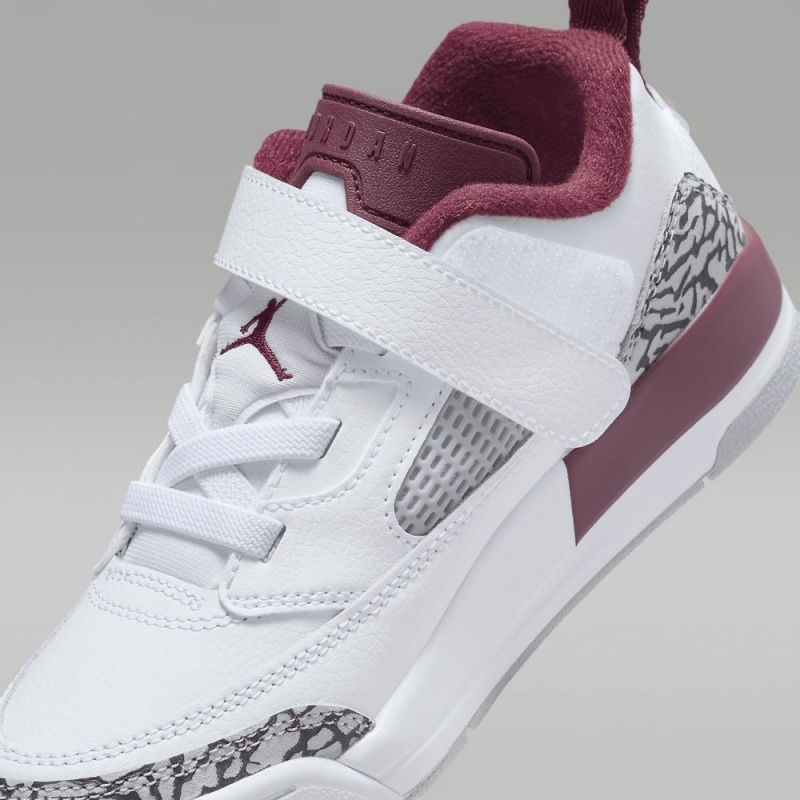 Nike Jordan Spizike Low Schoenen Kinderen Wit Grijs Donkergrijs Rood Nederland | 390186-TGB