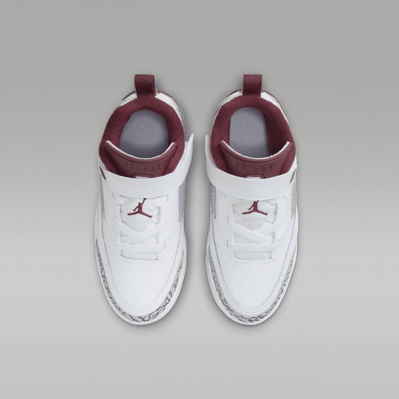 Nike Jordan Spizike Low Schoenen Kinderen Wit Grijs Donkergrijs Rood Nederland | 390186-TGB