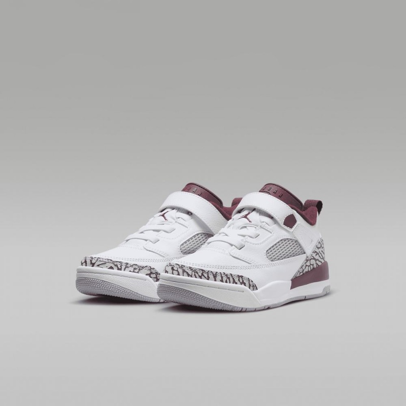 Nike Jordan Spizike Low Schoenen Kinderen Wit Grijs Donkergrijs Rood Nederland | 390186-TGB
