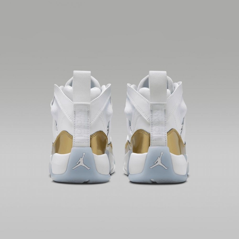 Nike Jumpman Two Trey Schoenen Dames Wit Metal Goud Nederland | 460715-ZUT