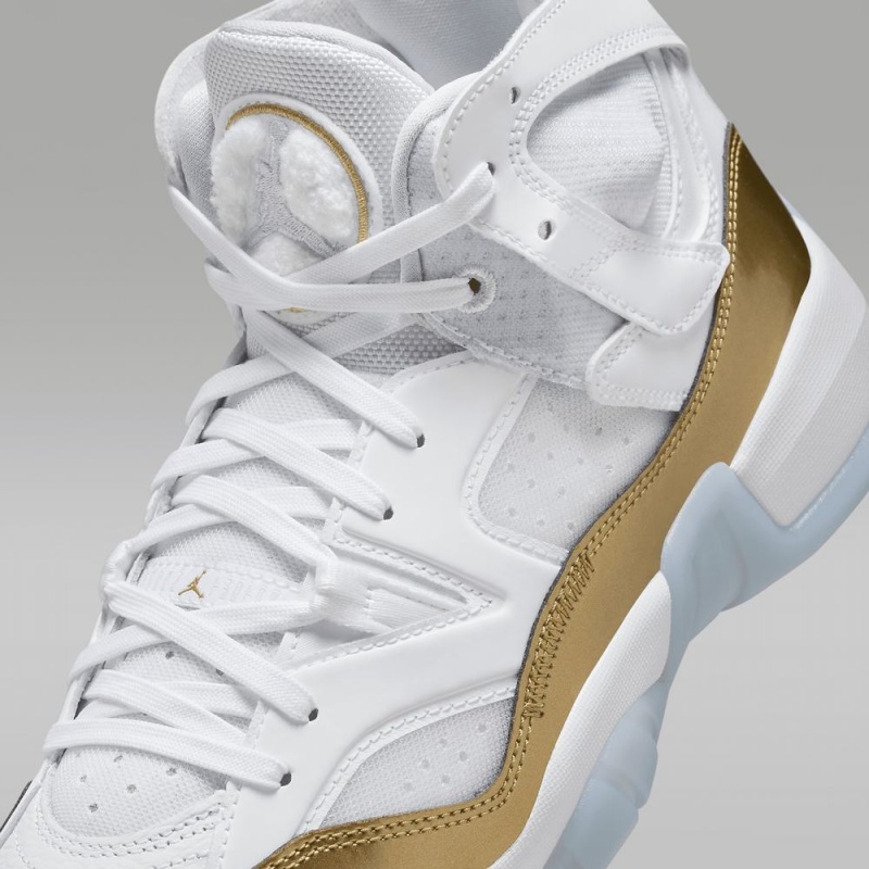Nike Jumpman Two Trey Schoenen Dames Wit Metal Goud Nederland | 460715-ZUT