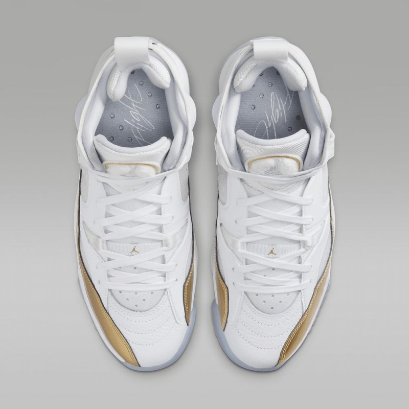Nike Jumpman Two Trey Schoenen Dames Wit Metal Goud Nederland | 460715-ZUT