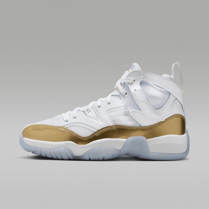Nike Jumpman Two Trey Schoenen Dames Wit Metal Goud Nederland | 460715-ZUT