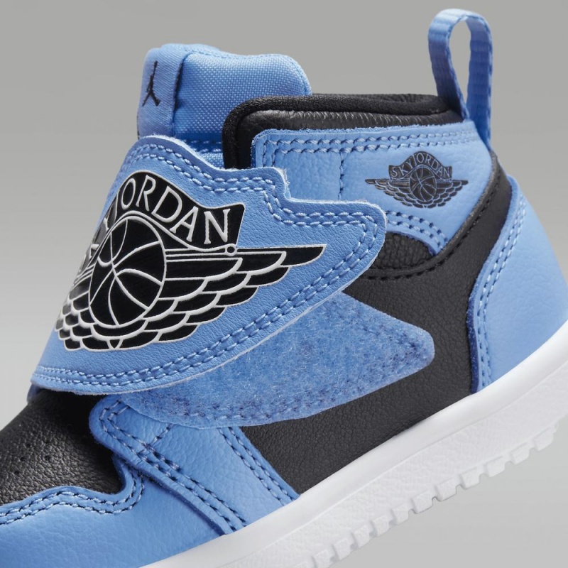 Nike Sky Jordan 1 Schoenen Kinderen Blauw Wit Zwart Nederland | 829754-WMF