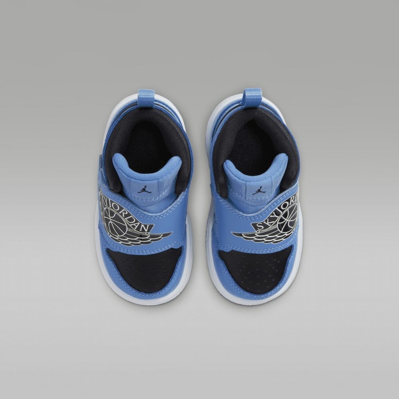 Nike Sky Jordan 1 Schoenen Kinderen Blauw Wit Zwart Nederland | 829754-WMF