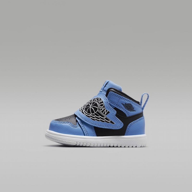 Nike Sky Jordan 1 Schoenen Kinderen Blauw Wit Zwart Nederland | 829754-WMF