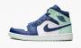 Donkerblauw Mintgroen Wit